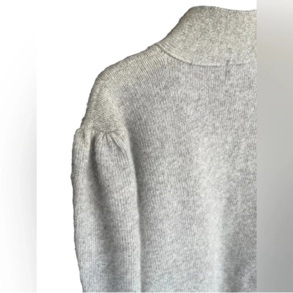 CRYSTAL Grey Lambwswool Angora Rabbit Hair Sweater Size Medium - Picture 2 of 6